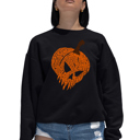 Black XXL Evil Pumpkin - Women's Word Art Crewneck Sweatshirt