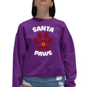 Pink XXL Santa Paws - Women's Word Art Crewneck Sweatshirt