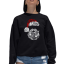 Black Small Santa Pics - Women's Word Art Crewneck Sweatshirt
