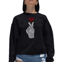 Black Large K-Pop - Women's Word Art Crewneck Sweatshirt