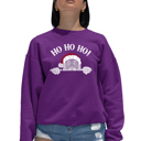 Pink XXL Peeking Santa - Women's Word Art Crewneck Sweatshirt