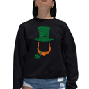Black XXL Leprechaun - Women's Word Art Crewneck Sweatshirt