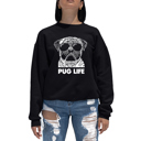 Black Large Pug Life - Women's Word Art Crewneck Sweatshirt