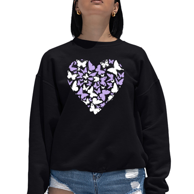 Butterfly Heart - Women's Word Art Crewneck Sweatshirt