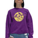 Pink Small Women's Word Art Crewneck Sweatshirt - Halloween Bats