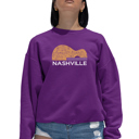  Nashville Guitar - Women's Word Art Crewneck Sweatshirt