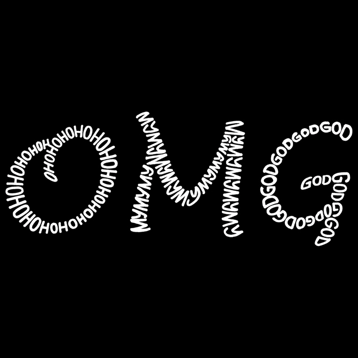 Omg - Women's Word Art Crewneck Sweatshirt