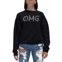 Black XL Omg - Women's Word Art Crewneck Sweatshirt