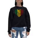 Black Small One Love Heart - Women's Word Art Crewneck Sweatshirt