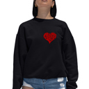 Black Medium All You Need is Love - Women's Word Art Crewneck Sweatshirt