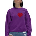 Pink Small All You Need is Love - Women's Word Art Crewneck Sweatshirt