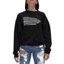 Black XL Pledge Of Allegiance Flag - Women's Word Art Crewneck Sweatshirt