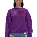 Pink XXXL Proud To Be An American - Women's Word Art Crewneck Sweatshirt