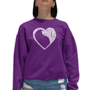 Pink Large Dog Heart - Women's Word Art Crewneck Sweatshirt