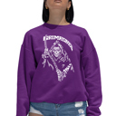 Pink Medium Women's Word Art Crewneck Sweatshirt - Grim Reaper