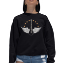 Black XXL Country Female Singers - Women's Word Art Crewneck Sweatshirt