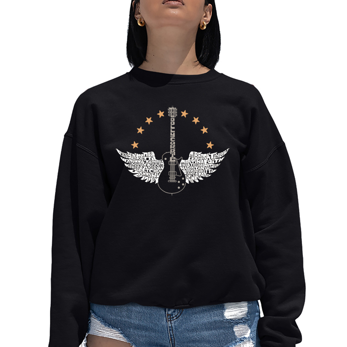Country Female Singers - Women's Word Art Crewneck Sweatshirt