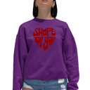 Pink XXXL Shape Of You - Women's Word Art Crewneck Sweatshirt