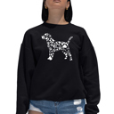 Black Large Dog Paw Prints - Women's Word Art Crewneck Sweatshirt