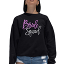 Black XL Bride Squad - Women's Word Art Crewneck Sweatshirt
