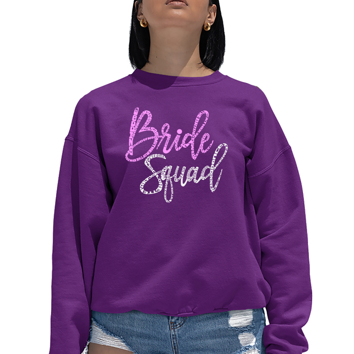 Bride Squad - Women's Word Art Crewneck Sweatshirt