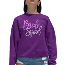 Pink Large Bride Squad - Women's Word Art Crewneck Sweatshirt