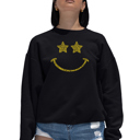 Black XXL Rockstar Smiley - Women's Word Art Crewneck Sweatshirt