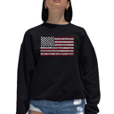 Black XXL 50 States Usa Flag - Women's Word Art Crewneck Sweatshirt