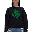 Black XL St. Patrick'S Day Shamrock - Women's Word Art Crewneck Sweatshirt