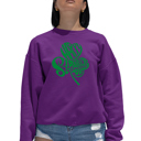 Pink XXL St. Patrick'S Day Shamrock - Women's Word Art Crewneck Sweatshirt