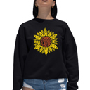 Black XXXL Sunflower - Women's Word Art Crewneck Sweatshirt