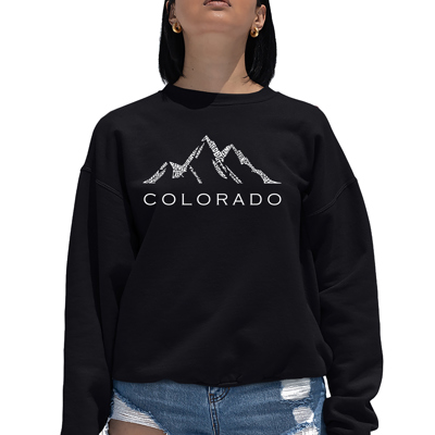 Colorado Ski Towns - Women's Word Art Crewneck Sweatshirt