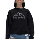 Black Medium Colorado Ski Towns - Women's Word Art Crewneck Sweatshirt