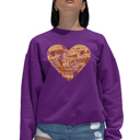 Pink XXXL Thanksgiving Heart - Women's Word Art Crewneck Sweatshirt