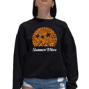 Black XL Summer Vibes - Women's Word Art Crewneck Sweatshirt