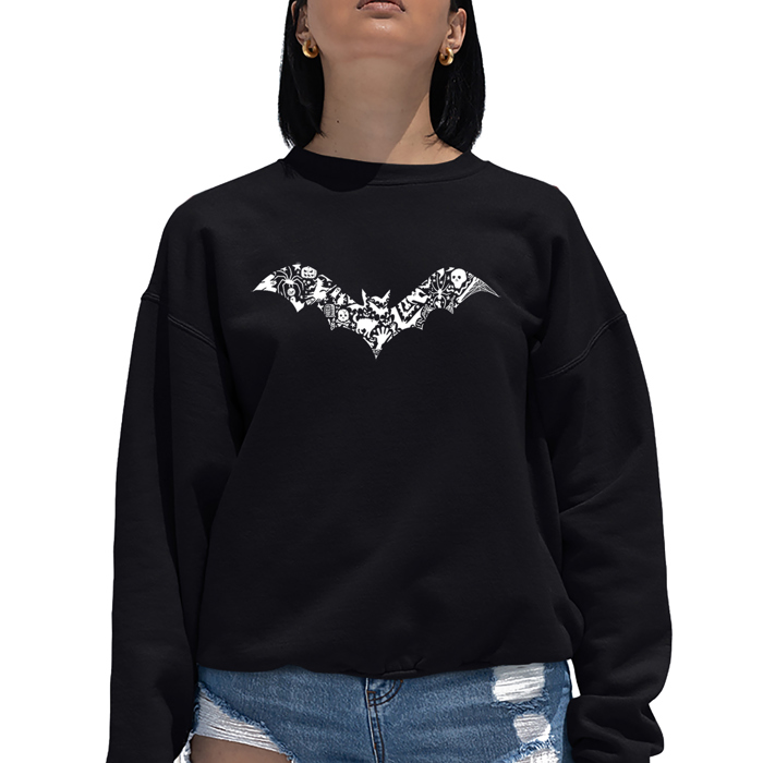 Bat Pics - Women's Word Art Crewneck Sweatshirt