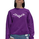 Pink Medium Bat Pics - Women's Word Art Crewneck Sweatshirt