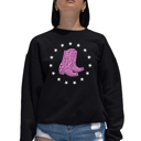  Cowgirl Boots - Women's Word Art Crewneck Sweatshirt