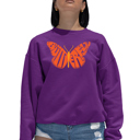 Pink XXXL Butterfly - Women's Word Art Crewneck Sweatshirt