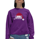 Pink XL Christmas Peeking Cat - Women's Word Art Crewneck Sweatshirt