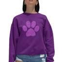 Pink Large Xoxo Dog Paw - Women's Word Art Crewneck Sweatshirt