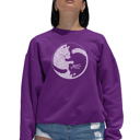 Pink XXL Yin Yang Cat - Women's Word Art Crewneck Sweatshirt