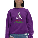 Pink XXXL Meowy Christmas Tree - Women's Word Art Crewneck Sweatshirt