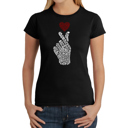 Black XXL Women's Word Art T-Shirt - K-Pop