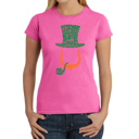 Pink X-Small Women's Word Art T-Shirt - Leprechaun