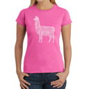  Women's Word Art T-Shirt - Llama Mama