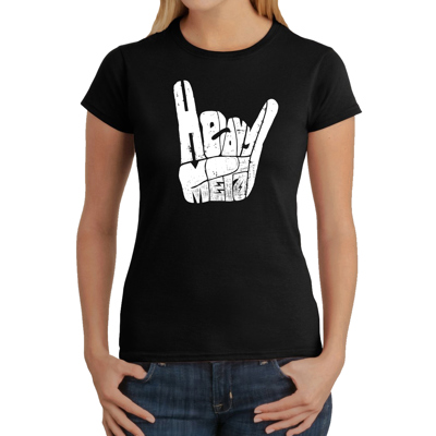 Women's Word Art T-Shirt - Heavy Metal