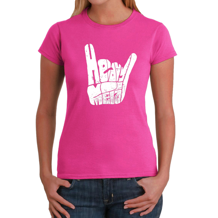 Women's Word Art T-Shirt - Heavy Metal