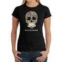  Women's Word Art T-Shirt - Dia De Los Muertos