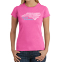 Pink Large Women's Word Art T-Shirt - North Carolina